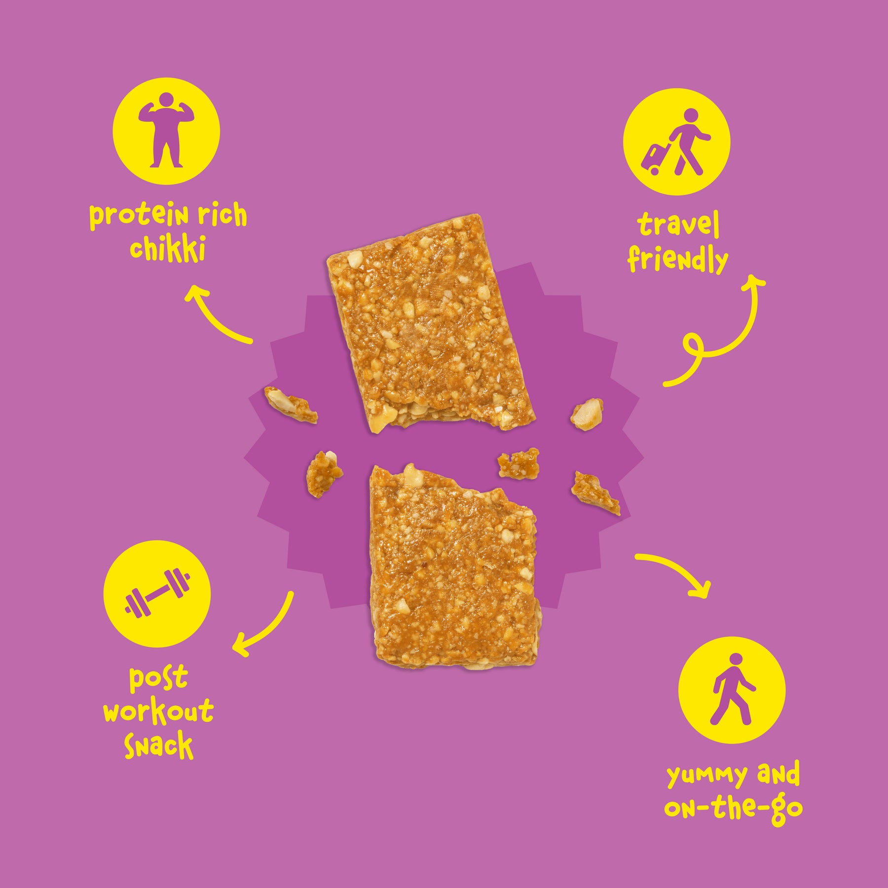 Crushed Peanut Chikki | With Goodness of Jaggery
