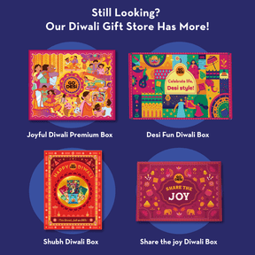 GO DESi - Assorted Meetha Diwali Gift Box | Diwali Diya | Kaju Katli | Besan Laddoo | Mysore Pak | Badam Coconut Barfi
