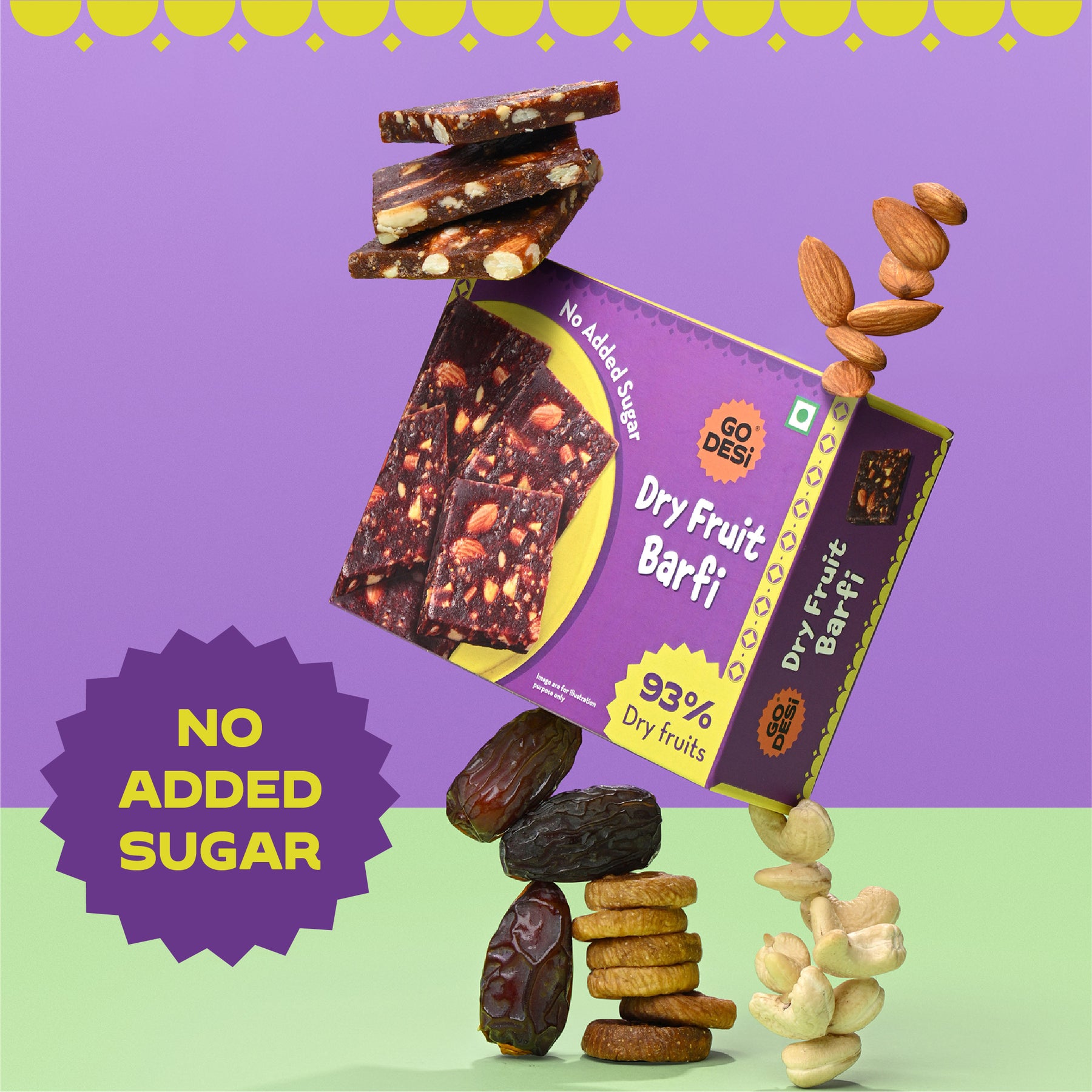 Dry Fruit Barfi | Made with 93% Dry Fruits
