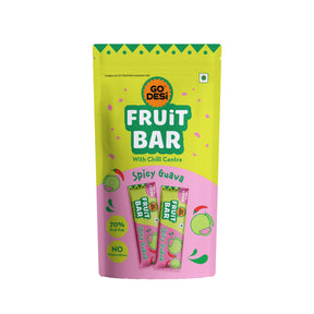 Spicy Guava Fruit Bar | 70% Fruit Pulp | Pack of 10