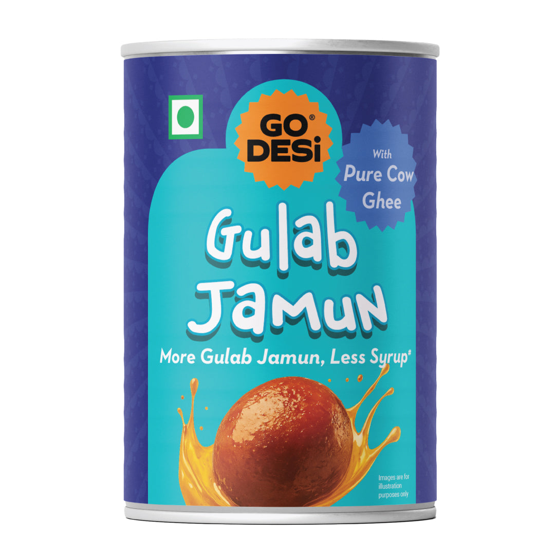 GO DESi - Gulab Jamun | Made with Pure Cow Ghee | Indian Sweets | Classic sweets | Sweets Gift Pack | 500 grams