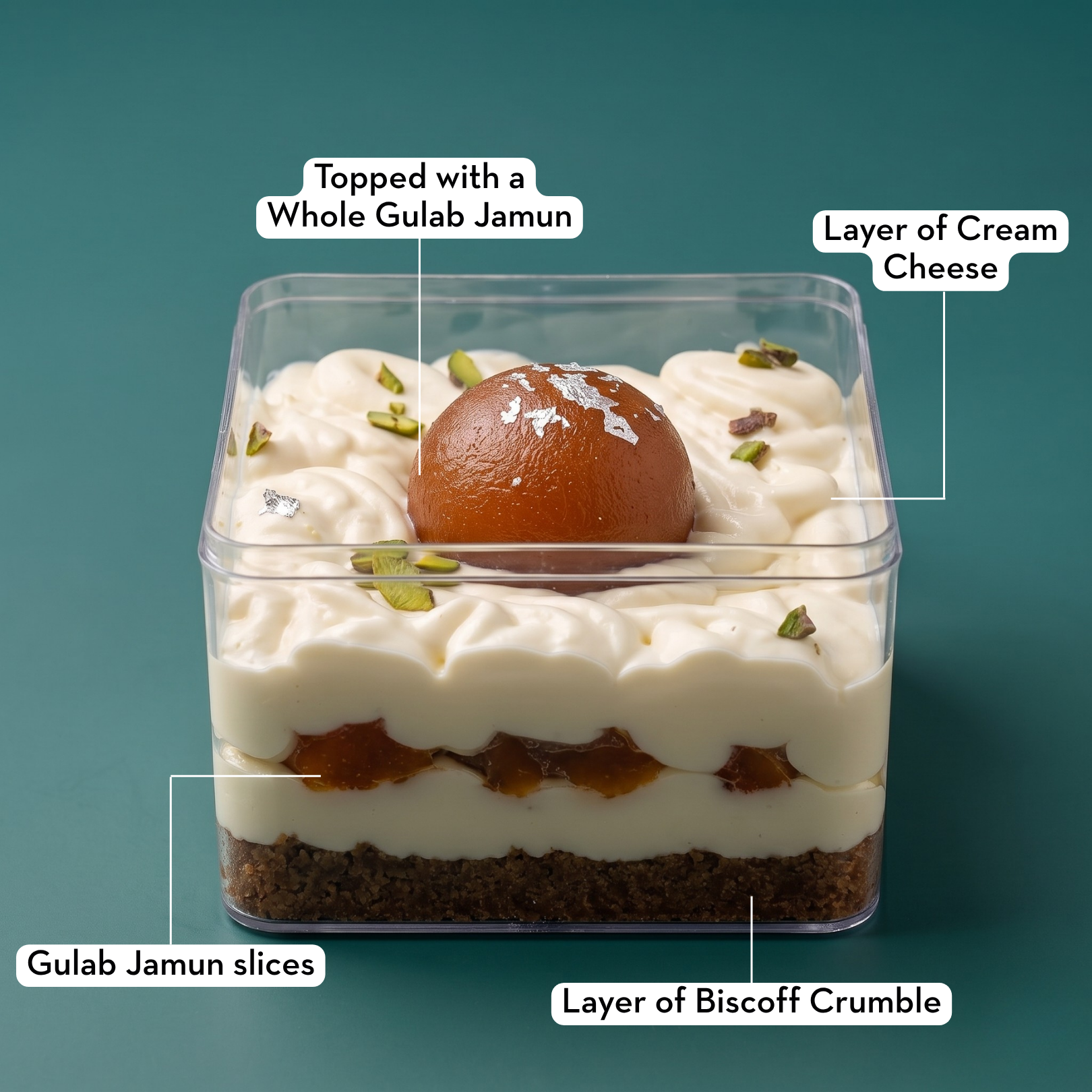 Gulab Jamun Cheesecake