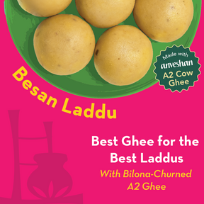 GO DESi X Anveshan - Festive Duo | Besan Laddu and Thandai Combo | With Bilona-Churned A2 Ghee | Holi Sweets | Holi Gifting