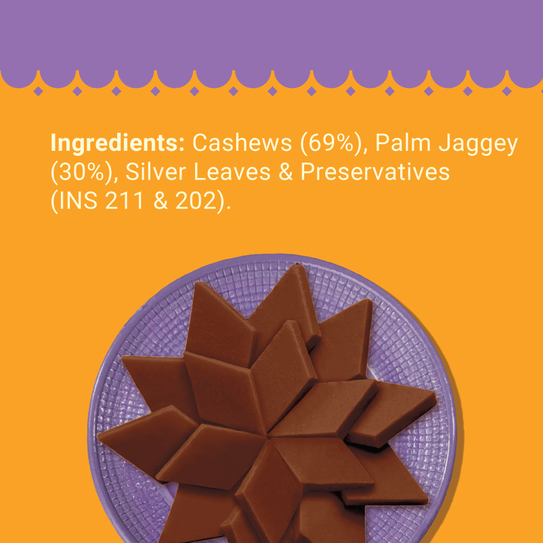 Jaggery Kaju Katli | Made with Palm Jaggery