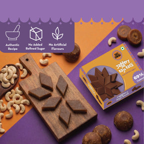 Jaggery Kaju Katli | Made with Palm Jaggery