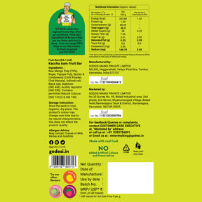 Kaccha Aam Fruit Bar | 70% Fruit Pulp | Pack of 10