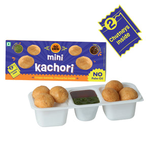 Mini Kachori | No Palm Oil | With 2 Chutneys Inside