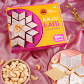 Premium Kaju Katli | 61% Cashews- Desi Meetha | Classic Sweets | Rich Indian Mithai - Pack of 2 x 200g