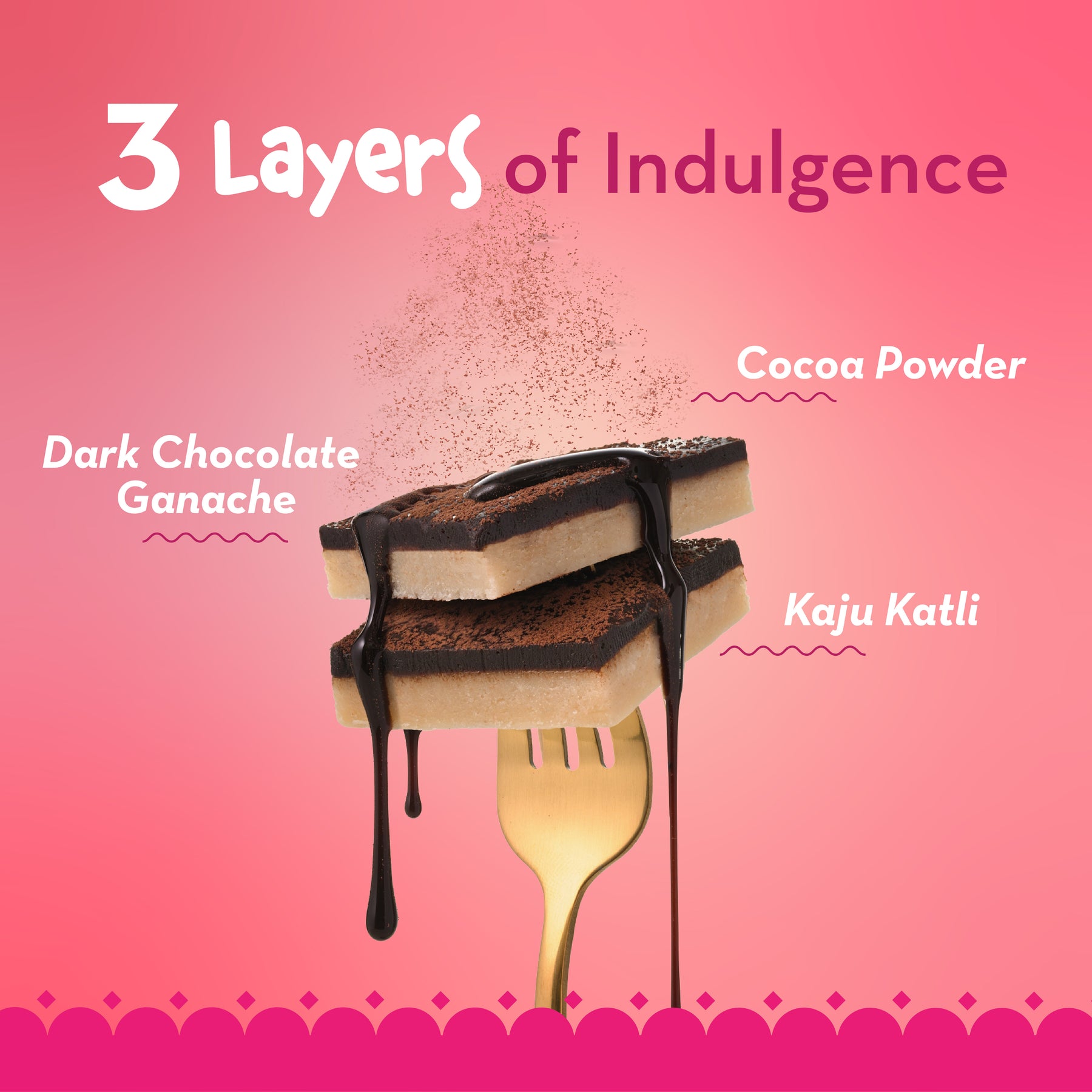 Minis: Dark Chocolate Kaju Katli | 4 pieces