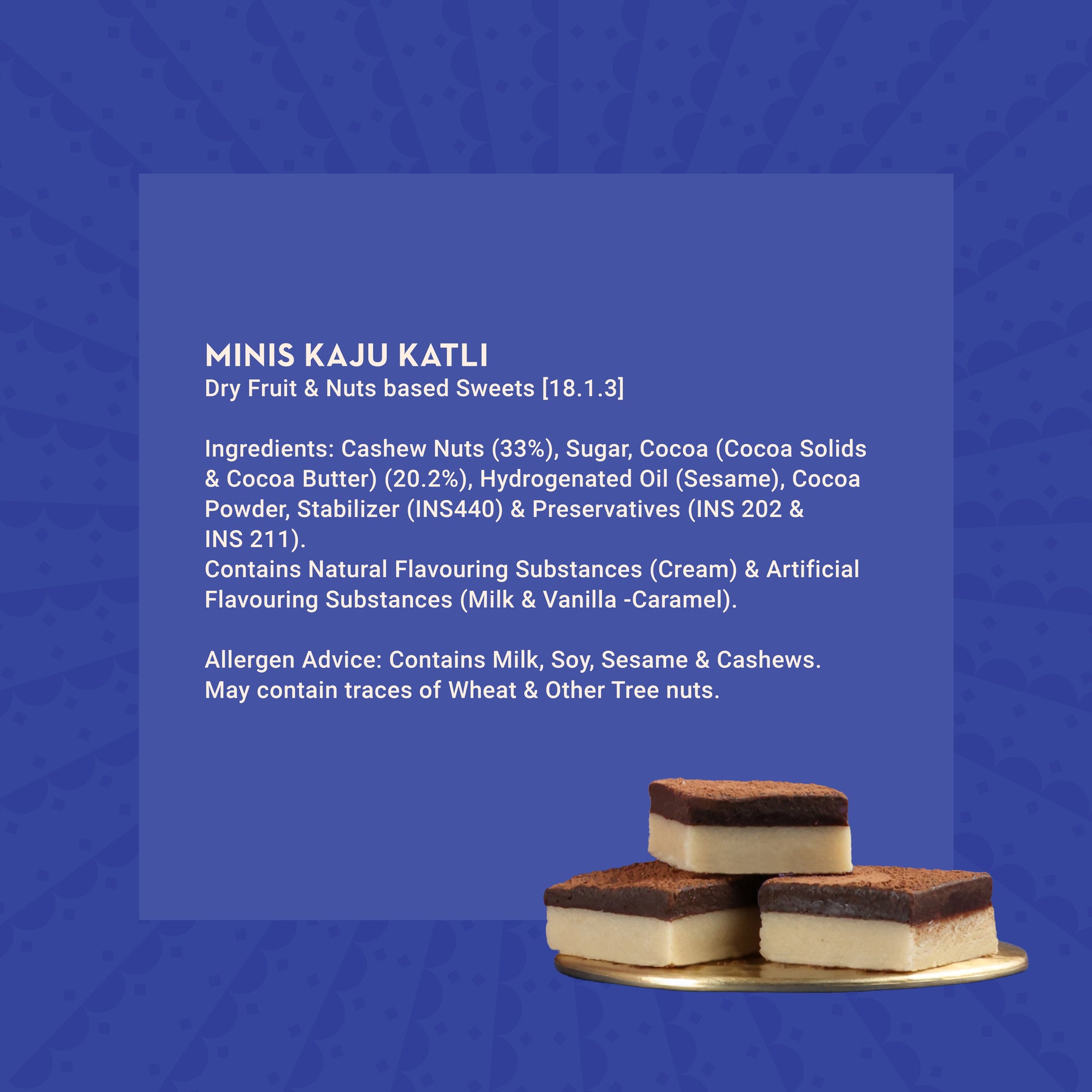 Minis: Dark Chocolate Kaju Katli | 4 pieces