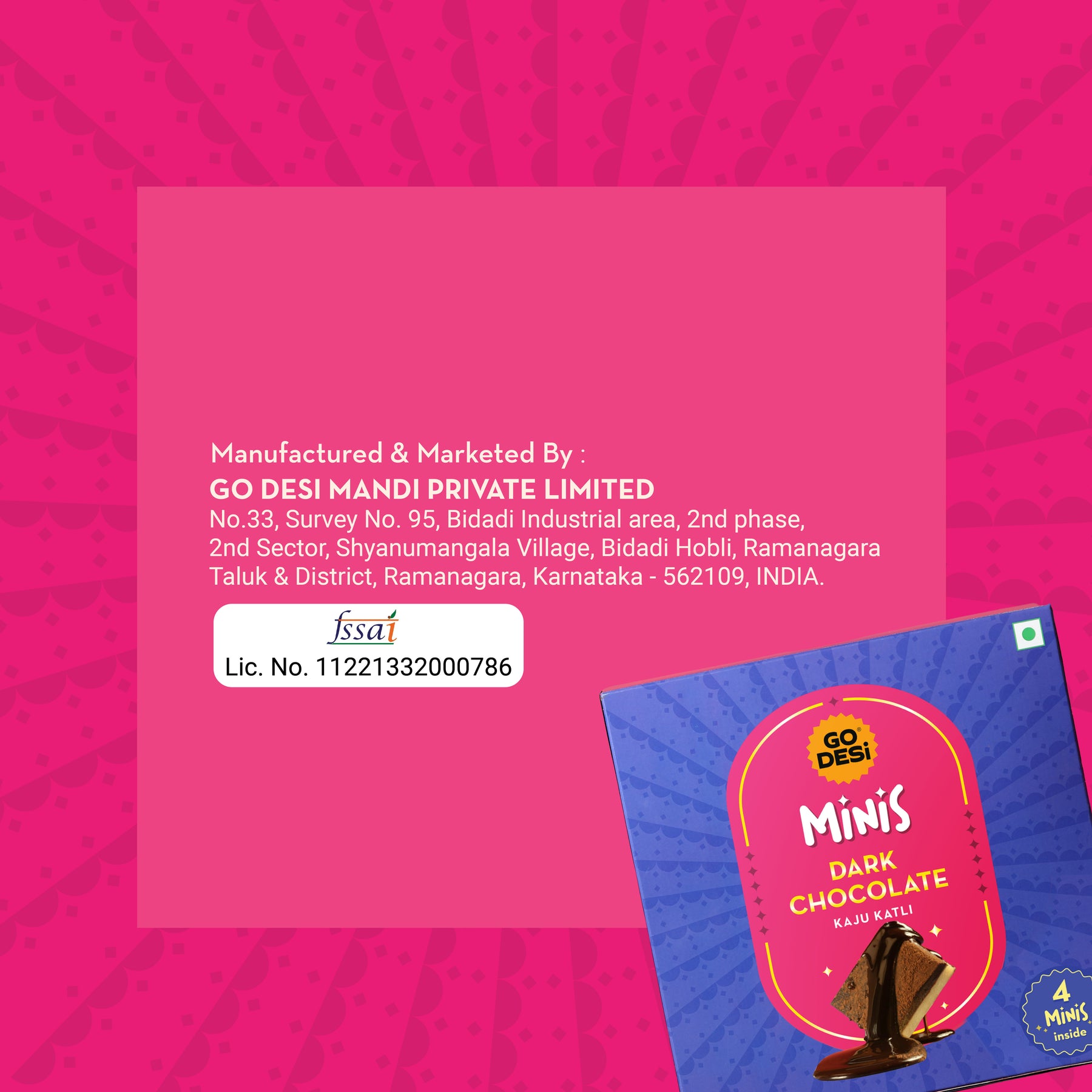 Minis: Dark Chocolate Kaju Katli | 4 pieces