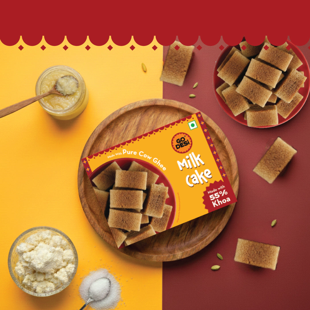 Milk Cake | Made with 55% Khoa