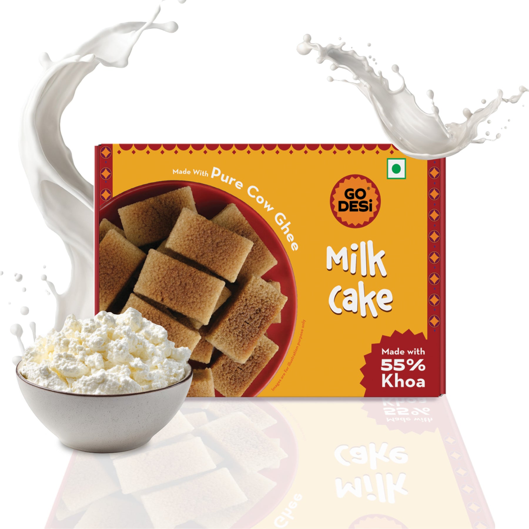 Milk Cake | Made with 55% Khoa