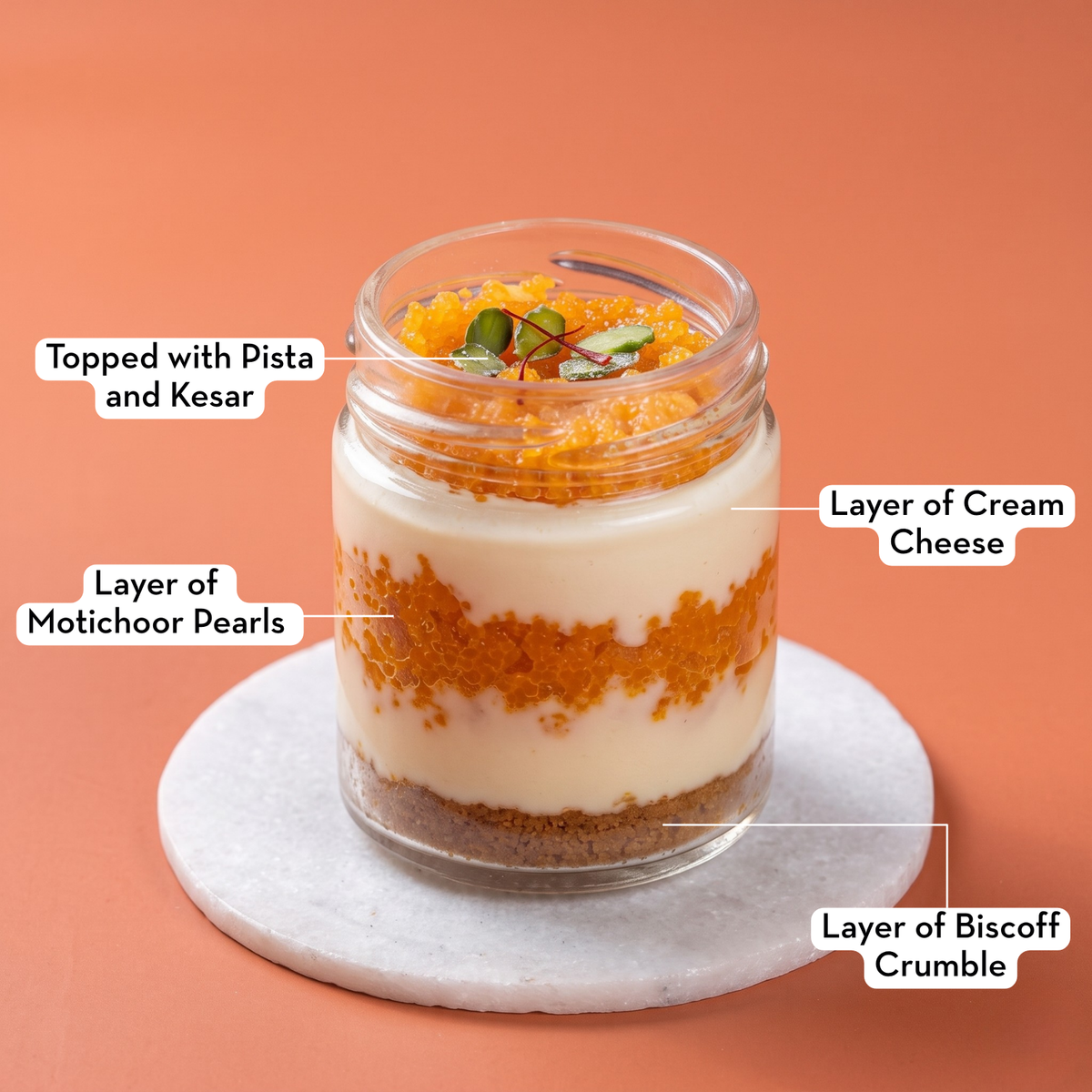Motichoor Cheesecake
