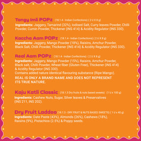 22 Items | Premium Diwali Gift Box | By GO DESi | Peacock Diya | Barbeque Peanuts | Soya Sticks | Kaju Katli | Dry Fruit Laddoo |  DESi POPz: Tangy Imli, Real Aam, Kaccha Aam | Meetha Paan | Fruti Twist: Real Aam, Kaccha Aam, Guava