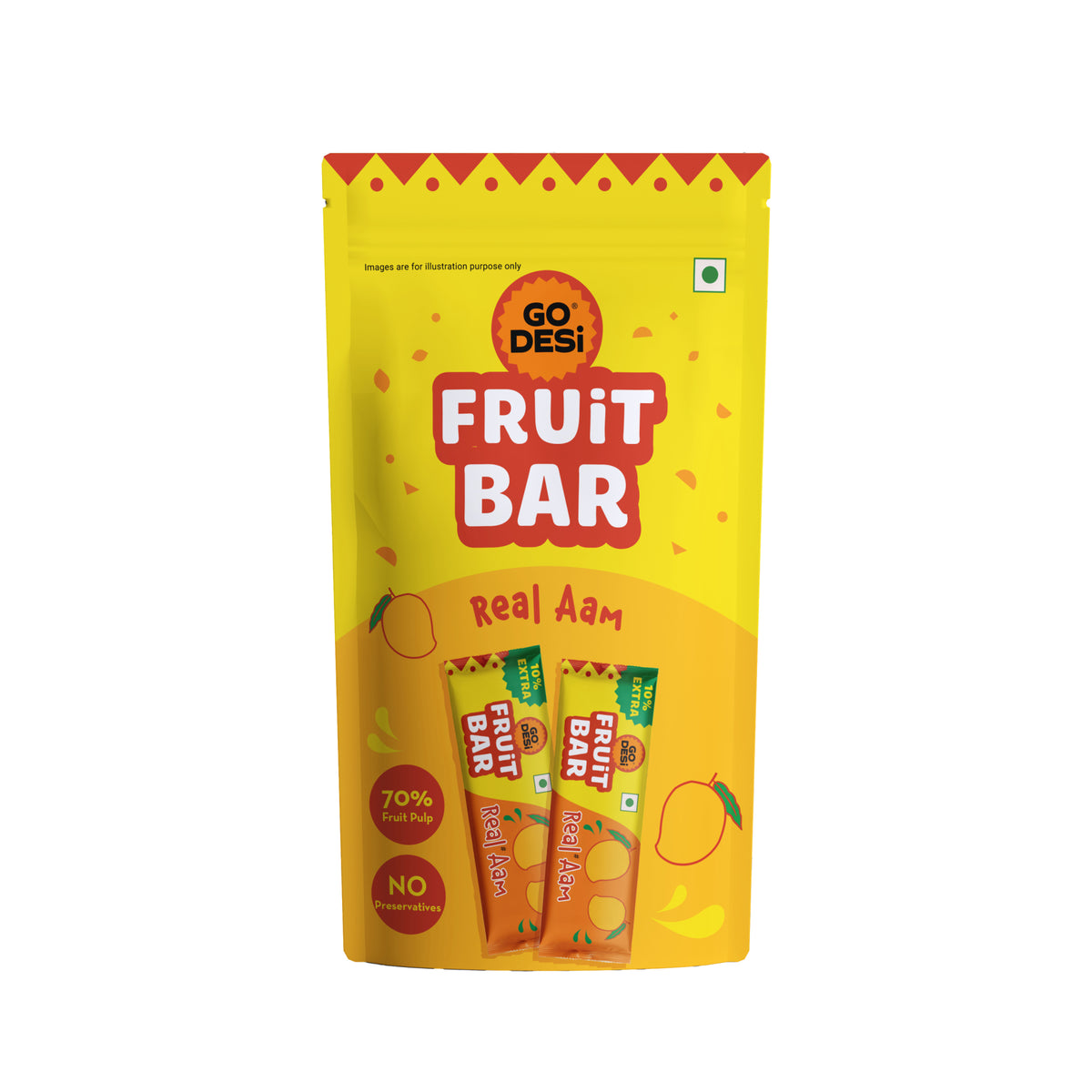 Real Aam Fruit Bar | 70% Fruit Pulp | Pack of 10