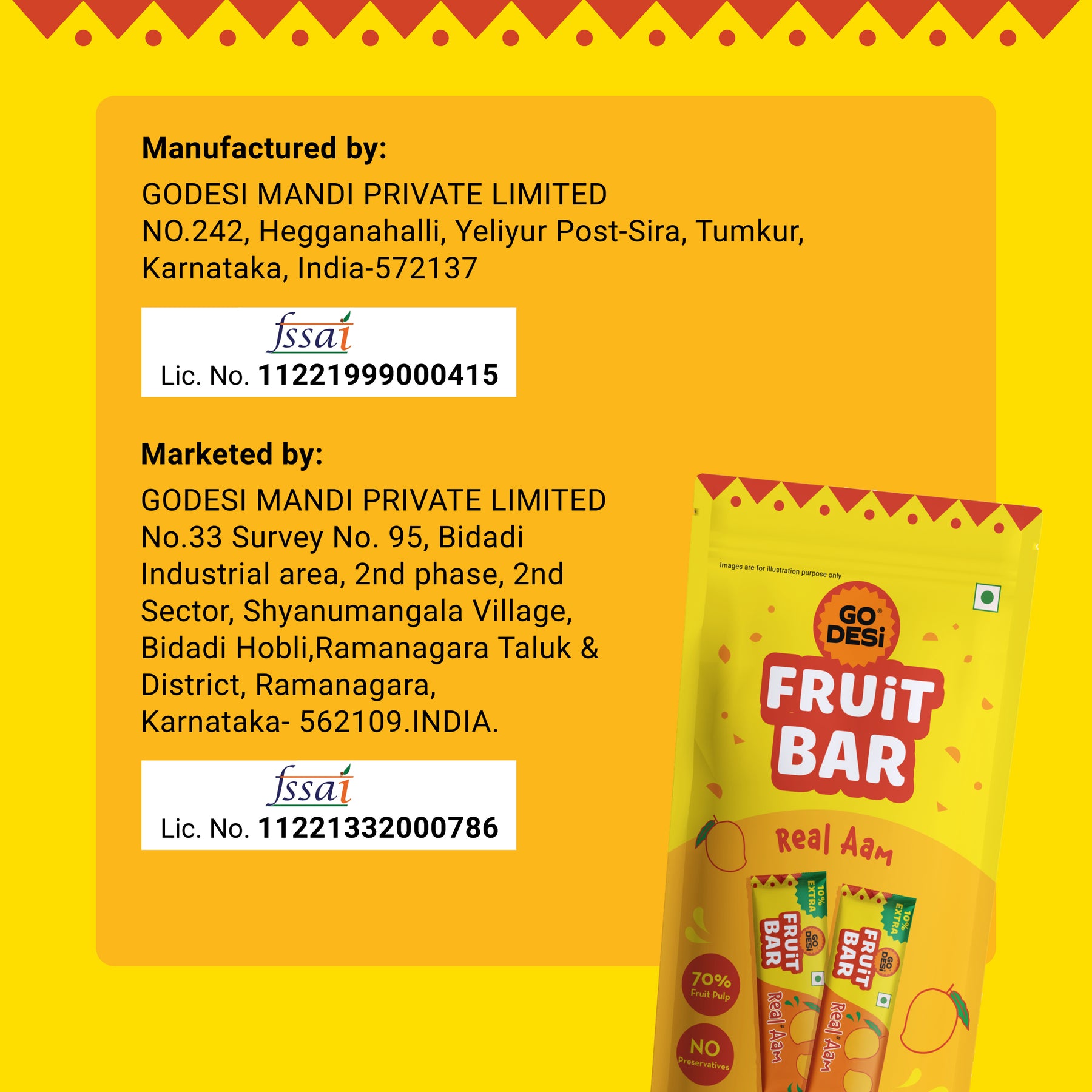 Real Aam Fruit Bar | 70% Fruit Pulp | Pack of 10