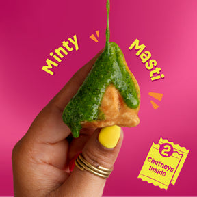 Mini Samosa | No Palm Oil | With 2 Chutneys Inside