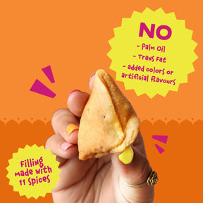 Mini Samosa | No Palm Oil | With 2 Chutneys Inside