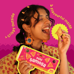 Mini Samosa | No Palm Oil | With 2 Chutneys Inside