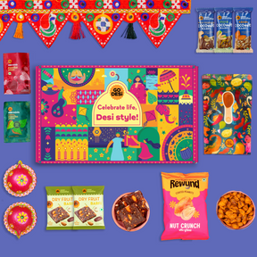 Meetha-Namkeen Diwali Gift Hamper | Diwali decoration-Toran, Diya | Dry Fruit Mithai, Meetha Paan, Namkeen & Sweets - Gift Box