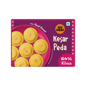 Kesar Peda | Made with 64% Khoa