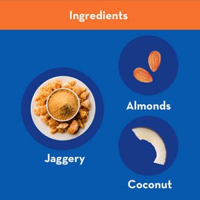 GO DESi - Badam Coconut Barfi | Dry Fruits Sweet | Almond Nuts Bar | Indian Mithai | Sweets Gift Pack | No Added Sugar | Pack of 8 | 12 grams each