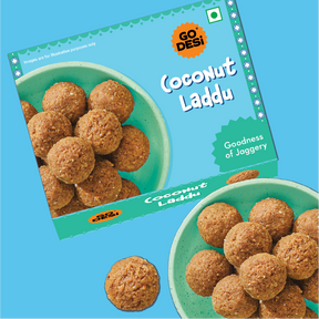GO DESi Jaggery Coconut Laddu | With Goodness of Jaggery | No Artificial Flavours | Sweets | Laddoo