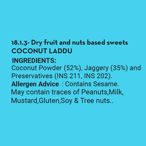 GO DESi Jaggery Coconut Laddu | With Goodness of Jaggery | No Artificial Flavours | Sweets | Laddoo