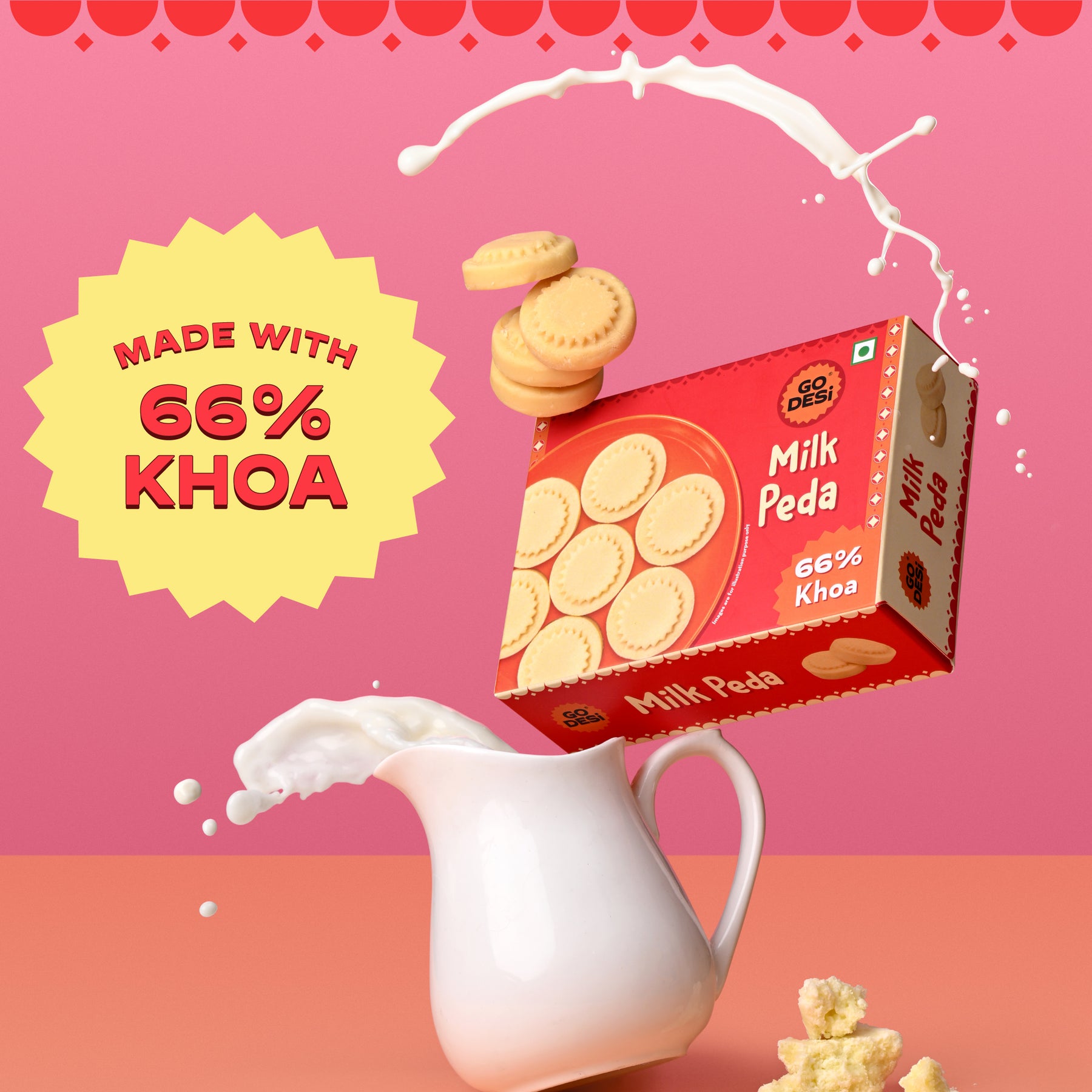 Milk Peda | Made with 66% Khoa