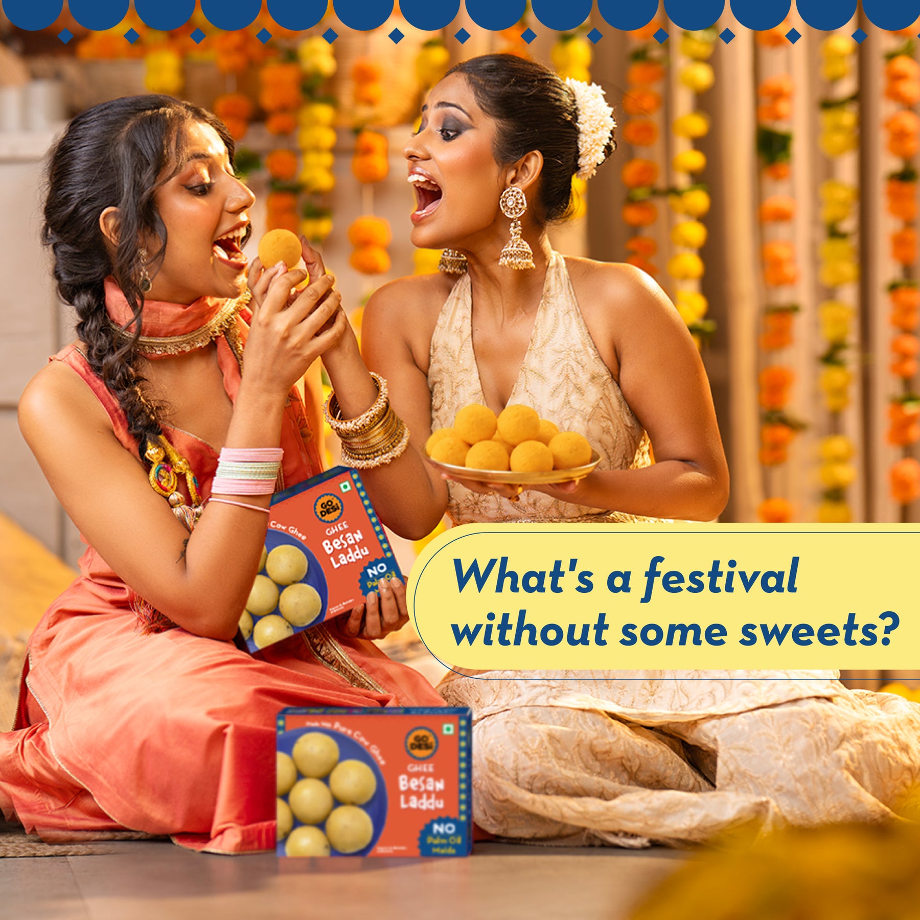 Ghee Besan Laddu | No Palm Oil or Maida