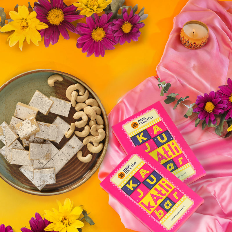 Kaju Katli Bar Desi Meetha Classic Sweets Indian Mithai Pack of
