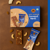 GO DESi - Kaju Kishmish Coconut Barfi | Dry Fruits Sweet | Cashew & Raisin Bar | Indian Mithai | Sweets Gift Pack | No Added Sugar | Pack of 8 | 12 grams each