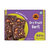 GO DESi Dates Dry Fruit Barfi | 93% Dry Fruits | No Added Sugar | Sweets | Burfi