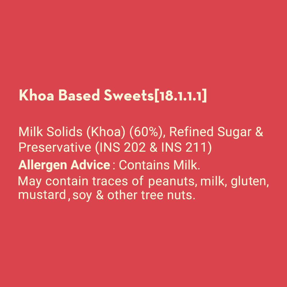 Milk Peda | Made with 66% Khoa