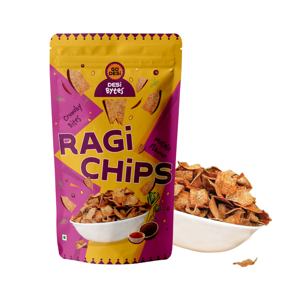 Baked Ragi Chips | All-day Snacks | Namkeen - 250 gms