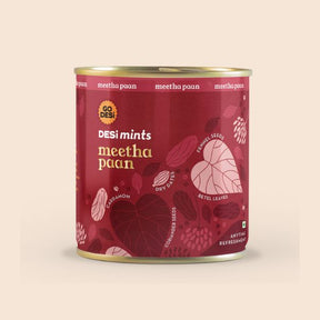 Meetha Paan Mints | 100% natural - Betel leaves, Sweet dates, Saunf & Elaichi | 2 units x 90gms
