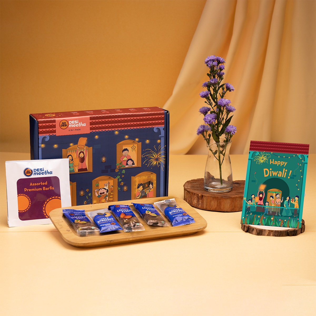 DC-GO DESi Festive Meetha Gift Box -  4 in 1| DESi Gifts | Sweets Gift | DESi Meetha